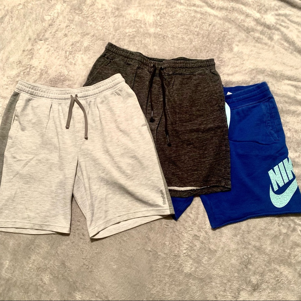 Mens fabric lounge fleece sweat shorts